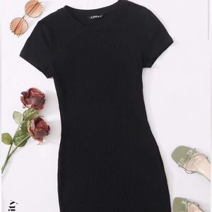 Solid Ribbed Bodycon Dress